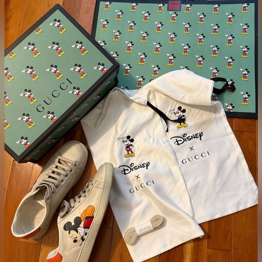 Gucci x Disney Mickey Mouse Beige Sneakers
